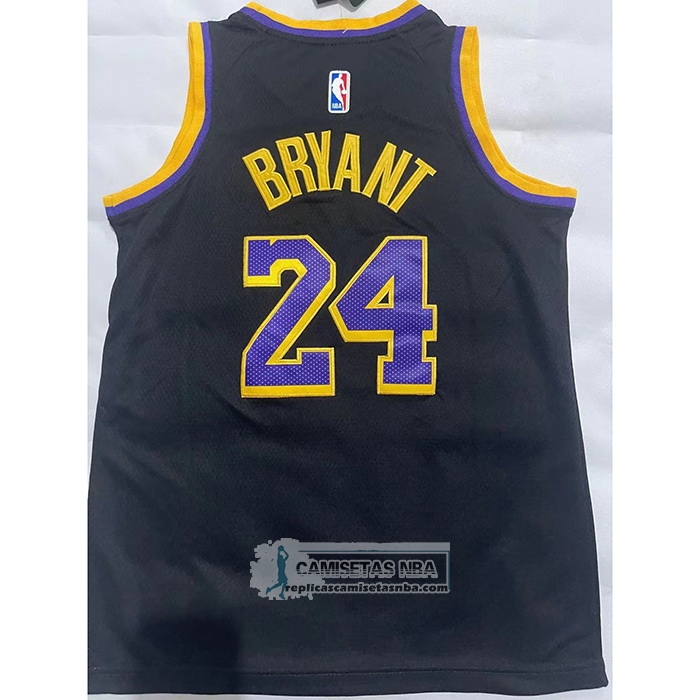 Camiseta Nino Los Angeles Lakers Kobe Bryant NO 24 Earned 2021-22 Negro